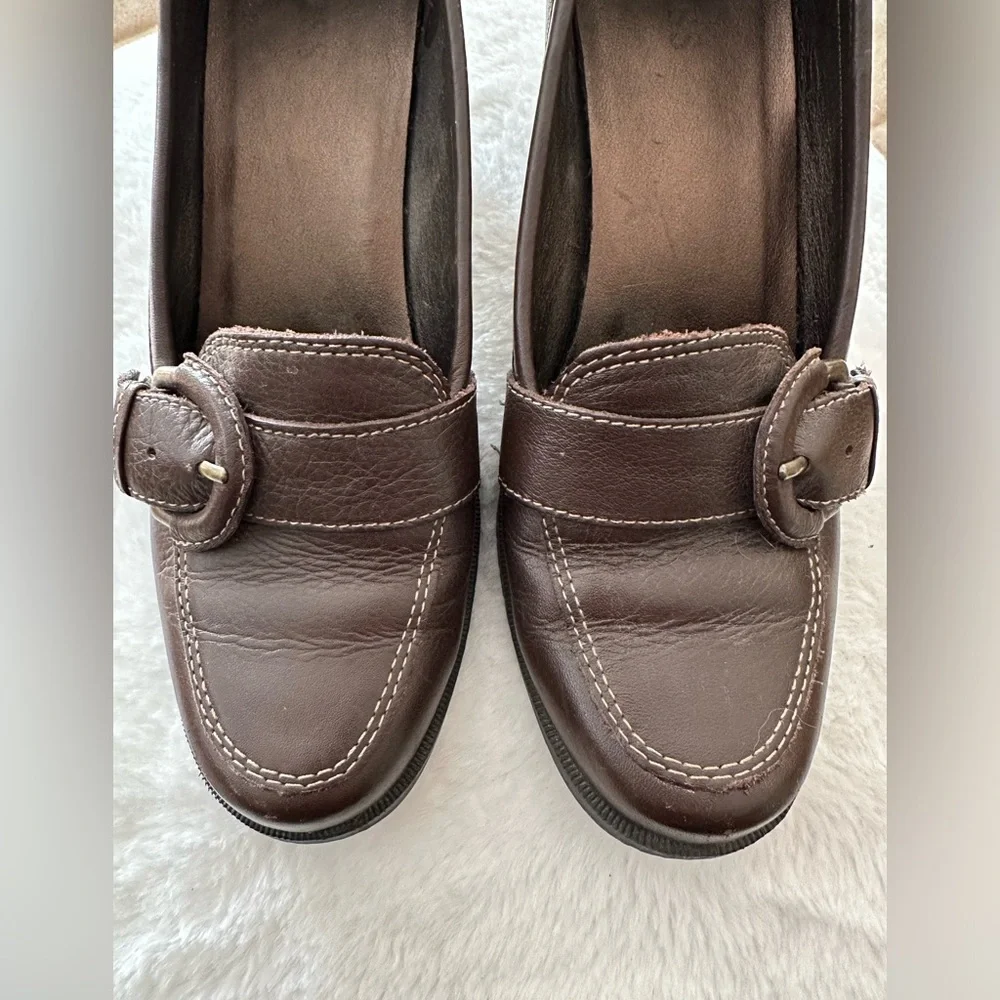 Bass heeled loafers - brown 7M - Picture 2 of 8